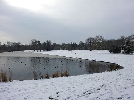 Lydiard Park Swindon covered in snow