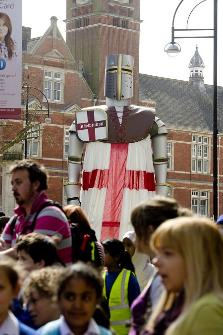 St. George's Day Parade in Swindon Town Centre