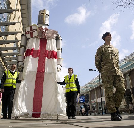 St George's Day Parade in Swindon town centre