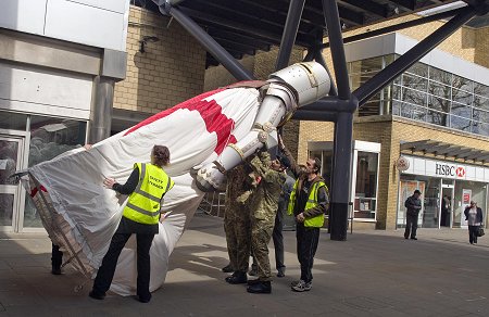 St George's Day Parade in Swindon town centre