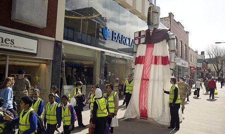 St George's Day Parade in Swindon town centre