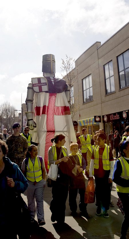 St George's Day Parade in Swindon town centre