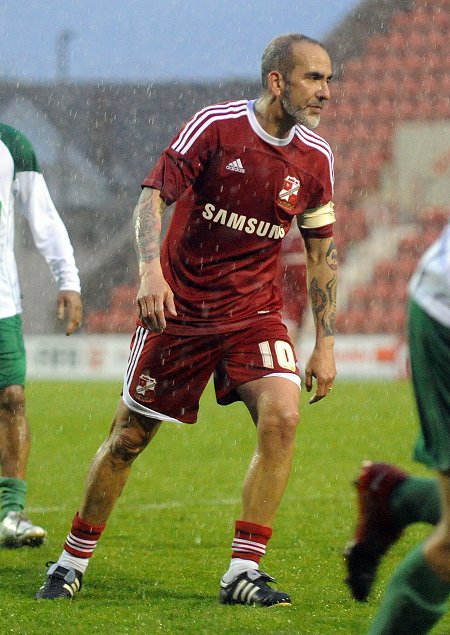 Paolo Di Canio playing in a Swindon Legends game at the County Ground 02 May 2012