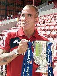 Paolo Di Canio with the Capital One Cup