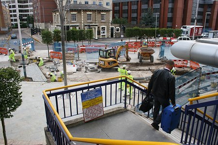 Swindon train station forecourt