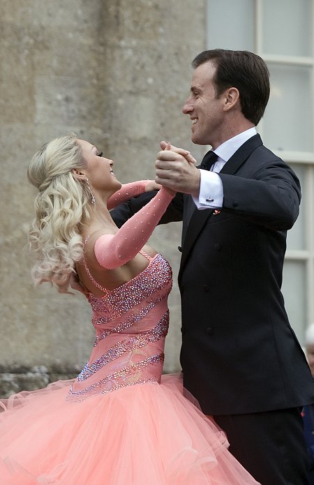 Strictly Come Dancing stars Anton De Beke and Kristina Rihanoff perform at Lydiard Park, Swindon