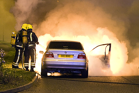 Young Driver Car Fire Swindon