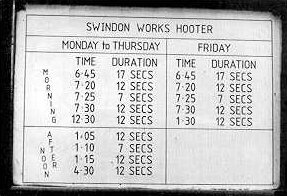 The Hooter Timetable