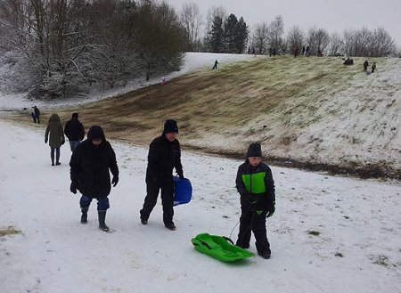 Coate Water Sledging