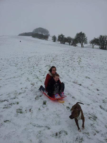 Sledging at Liddington Hill