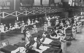 Temporary hospital at Milton Road baths