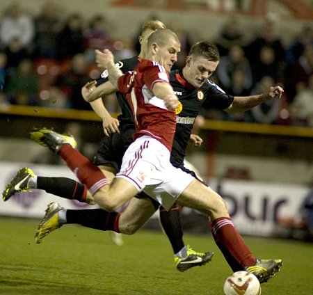 James Collins in action for Swindon Town