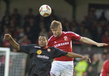 Danny Ward in action for Swindon Town