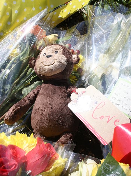 Jack Savage crash site tributes Swindon