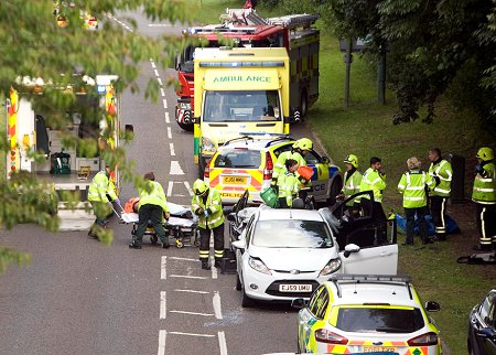 U-Turn car accident, West Swindon