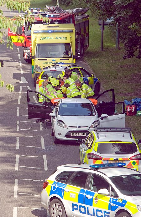 U-Turn car accident, West Swindon