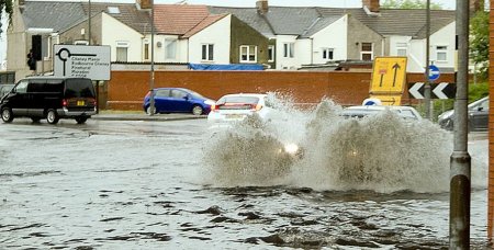 Mini flood Bruce Street Bridges Swindon