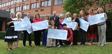 The Rotary Club of Swindon Glitter Ball Cheque Presentations at the Swindon Marriott