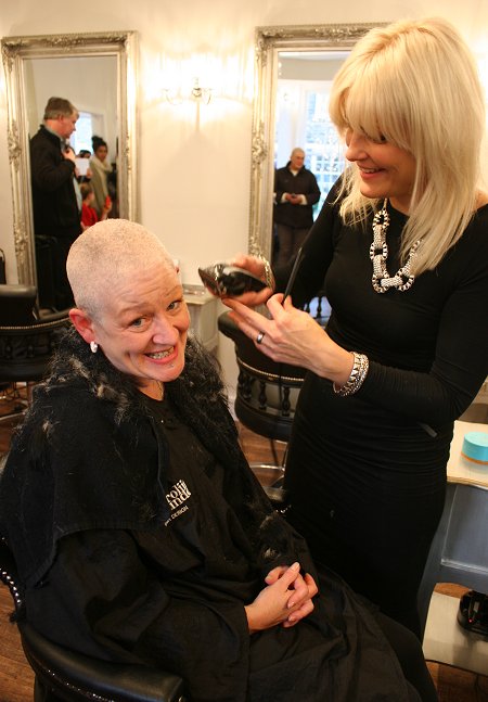 Sally Roberts Headshave for Swindon Football Girls Under 15s