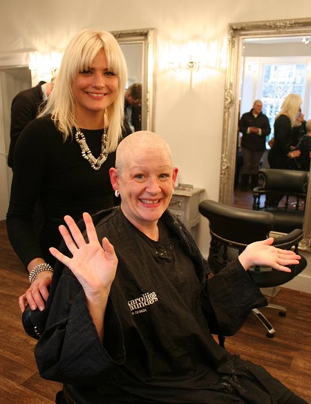 Sally Roberts Headshave for Swindon Football Girls Under 15s