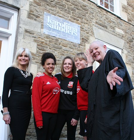 Sally Roberts Headshave for Swindon Football Girls Under 15s