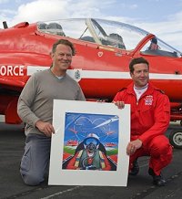 David Bent artist with the Red Arrows