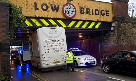 Horsebox hits Whitehouse Bridge Swindon