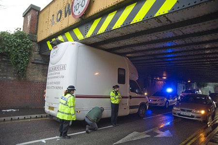 Horsebox hits Whitehouse Bridge Swindon