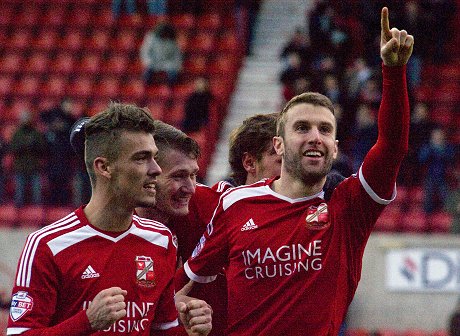 Andy Williams scores for Swindon Town