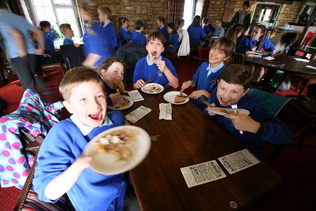 Pancake day at the Riverside pub, Lechlade