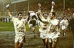 Swindon Town celebrate winning the League Cup in 1969