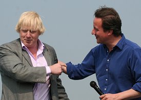 David Cameron and Boris Johnson in Swindon