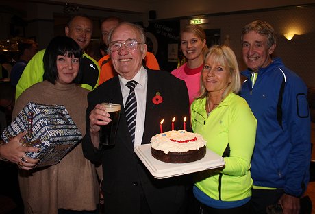 Guinness Jim celebrates his birthday with Swindon Shin Splints at The Sun Inn, Coate Water, Swindon