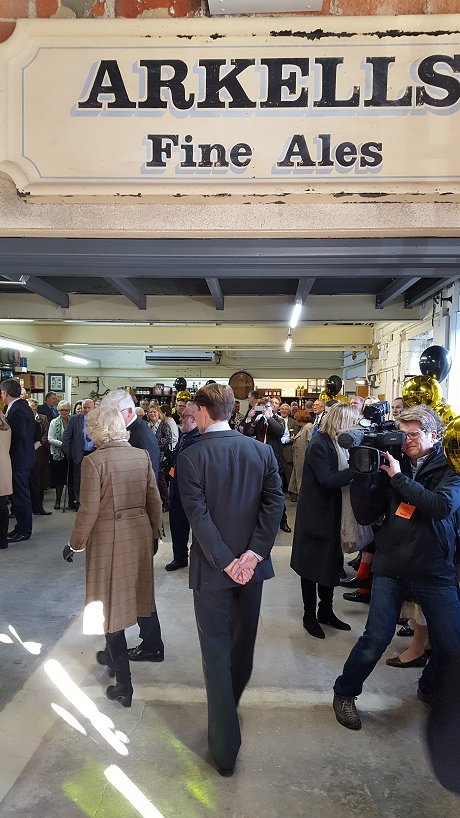HRH The Duchess of Cornwall, Camilla at Arkells Brewery 30 January 2018