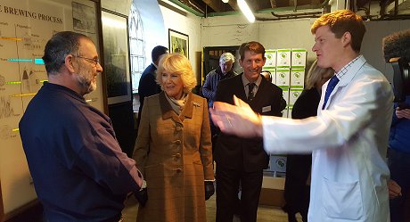 HRH The Duchess of Cornwall, Camilla at Arkells Brewery 30 January 2018