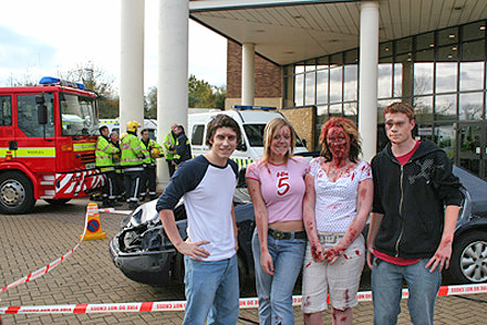 Mock crash incident at Arval's in Swindon