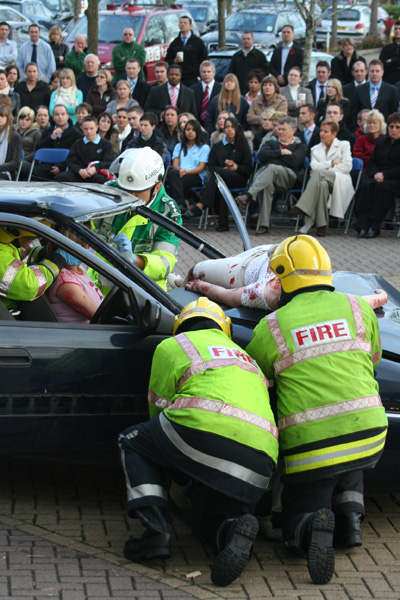 Swindon crash scene mock-up