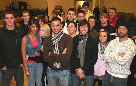 Swindon Town players meet College students