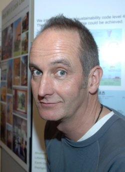 Kevin McCloud of Hab Housing and Grand Designs, in Swindon