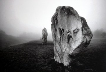 Avebury, Wiltshire, in the fog by Lynette Thomas