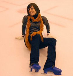 SwindonWeb's very own Jayne Torvill, Mel Turner-Wright, attempts to skate at the Link Centre in Swindon