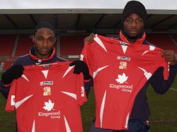 Swindon Town Football Club's new signings, Moses Ashikodi and Anthony McNamee