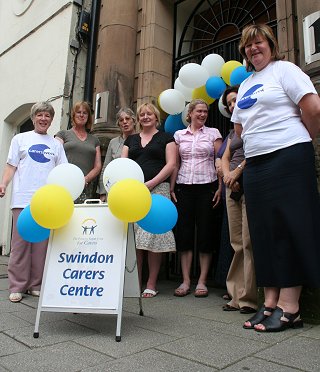 The Swindon Carers Centre Team celebrating Carers Week 2006