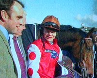 Chocolate' Thornton and My Way De Solzen in the winners enclosure at the Cheltenham Festival 2007