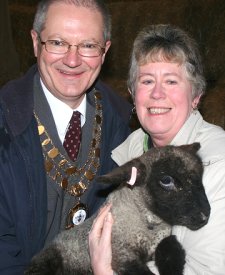 Swindon's Mayor Cllr Michael Barnes at Roves Farm in Swindon