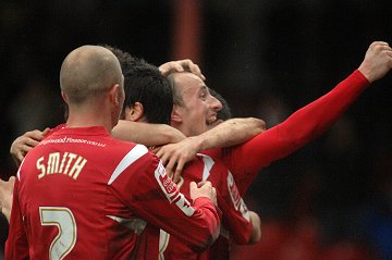 Blair Sturrock celebrates scoring against Carlisle - 15 March 2008