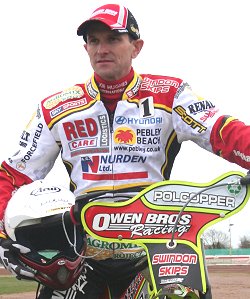 Leigh Adams is the golden boy for Swindon Robins Speedway team