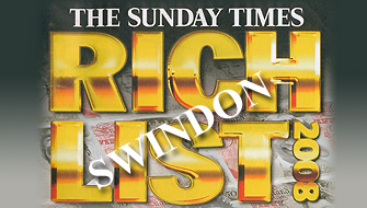 Swindon appears in The Sunday Times Rich List 2008