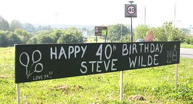 Birthday sign in Swindon