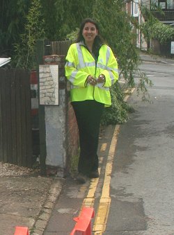 Thames Water representatives clearing up the floods in Swindon